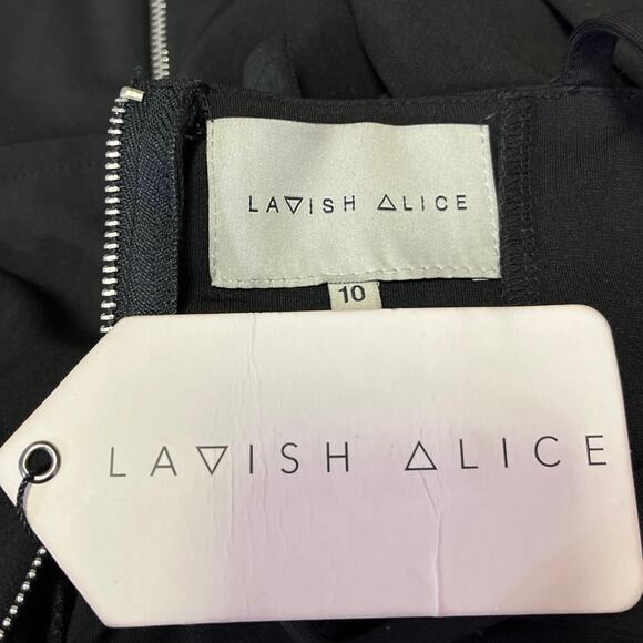 NEW Lavish Alice Black Sleeveless Cami Camisole Pencil Sheath Tank Dress 10 - Picture 4 of 5